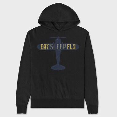 Eat Sleep Fly, Hanorac Oversize Barbati (Unisex)