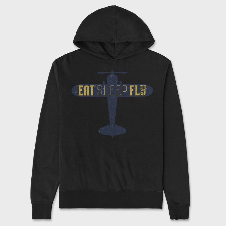 Eat Sleep Fly, Hanorac Oversize Barbati (Unisex)
