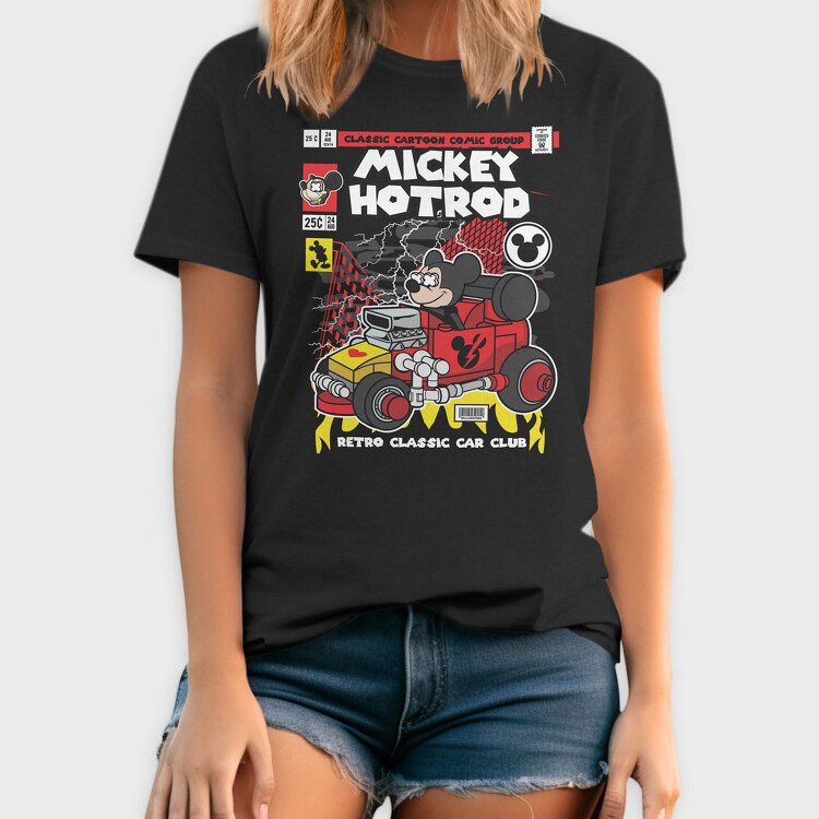 Mickey Hot Rod, Tricou Barbati (Unisex)