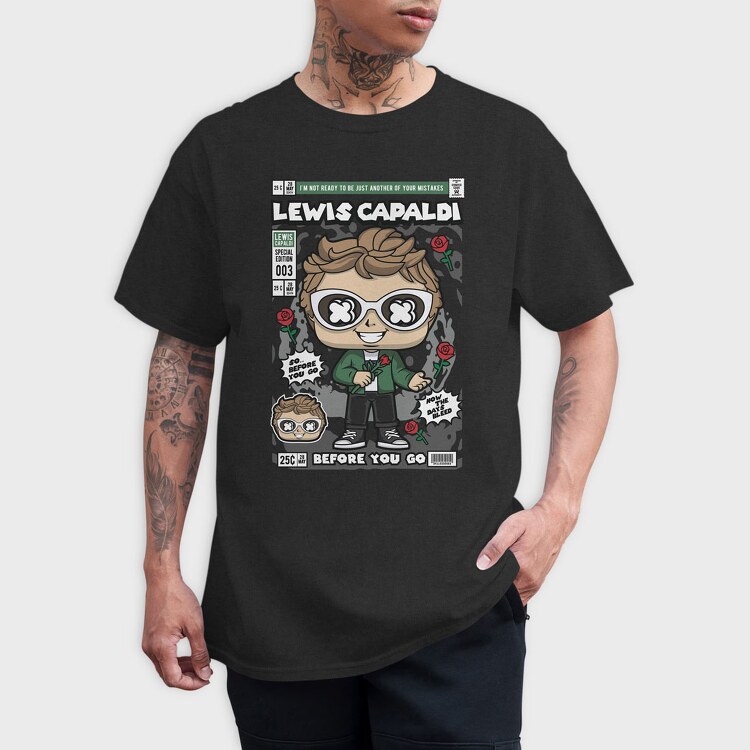 Lewis Capaldi, Tricou Barbati (Unisex)