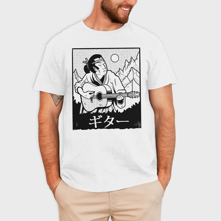 Samurai PlayGuitar, Tricou Barbati (Unisex)