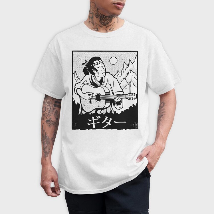 Samurai PlayGuitar, Tricou Barbati (Unisex)