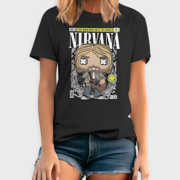 Nirvana Kurt Cobain, Tricou Barbati (Unisex)