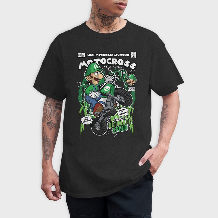 Luigi Motocross, Tricou Barbati (Unisex)
