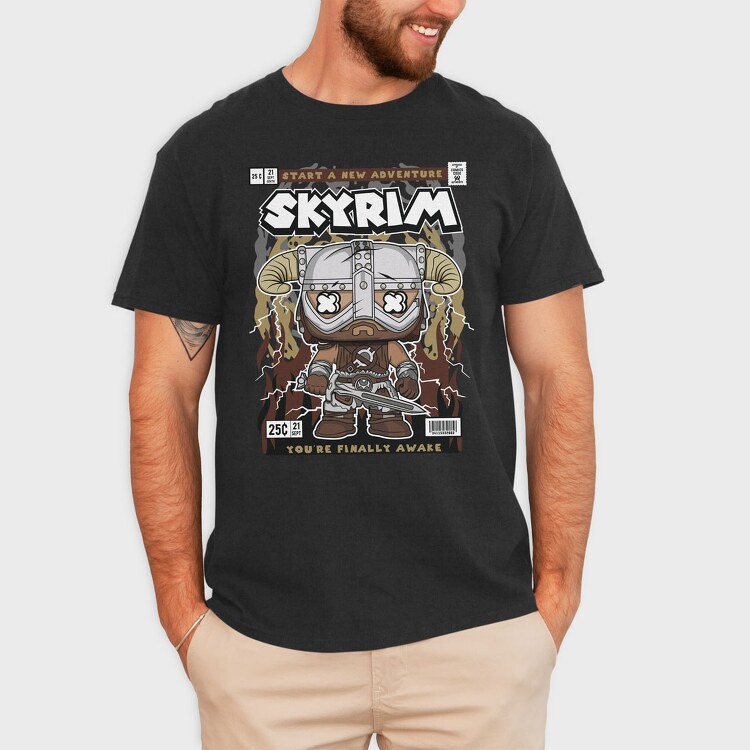 Skyrim, Tricou Barbati (Unisex)