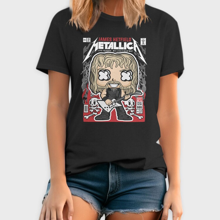 James Hetfield Metallica, Tricou Barbati (Unisex)