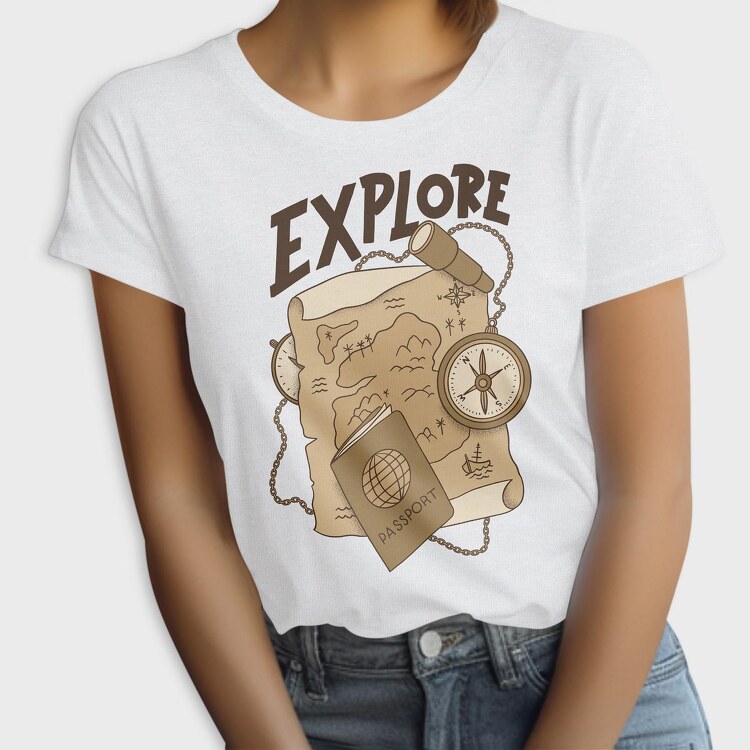 Vintage Explore, Tricou Femei