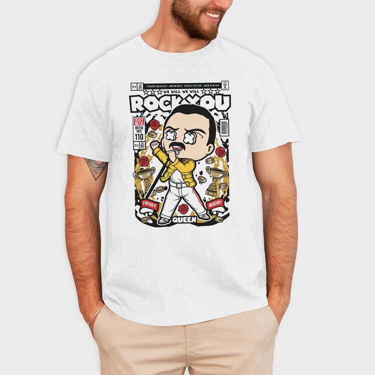 Freddy Mercury, Tricou Barbati (Unisex)