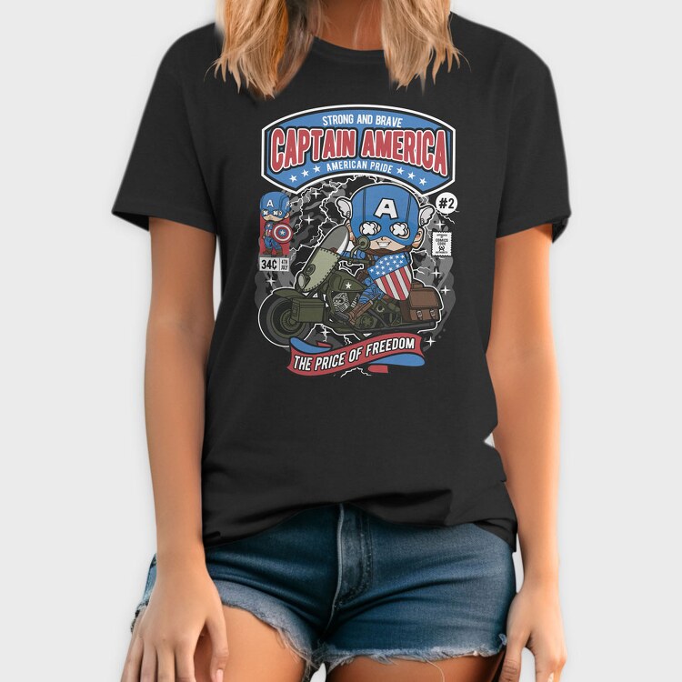 Captain America Motorcycle, Tricou Barbati (Unisex)
