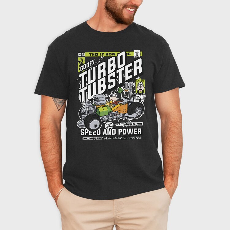 Goofys Turbo Tubster, Tricou Barbati (Unisex)