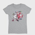 Snowmen Santa Drunk, Tricou Femei