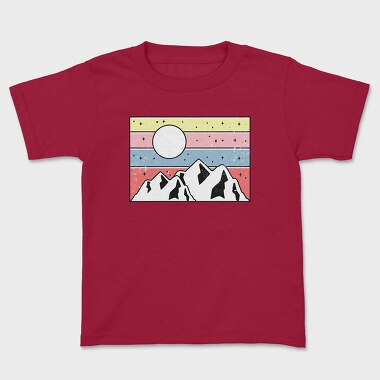 Retro Mountain Sunset, Tricou Copii