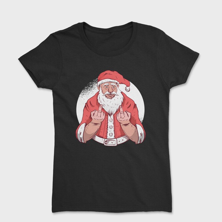 Santa Middle Finger, Tricou Femei
