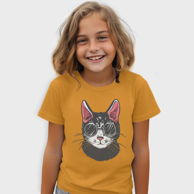 Sunglasses Cat, Tricou Copii