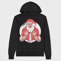 Santa Middle Finger, Hanorac Oversize Barbati (Unisex)