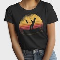 Woman Fishing Sunset, Tricou Femei