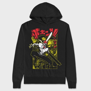Chainsaw Man 2, Hanorac Oversize Barbati (Unisex)