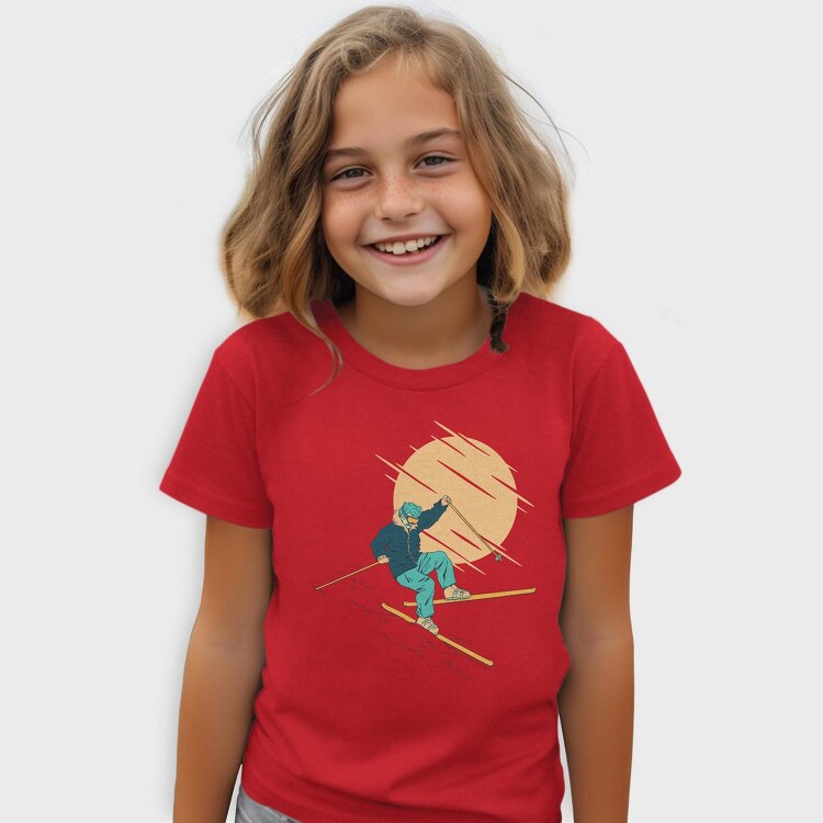 Skier Falling, Tricou Copii
