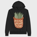 Girl Who Loves Plants, Hanorac Oversize Barbati (Unisex)