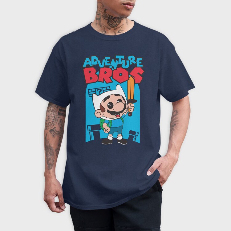 Adventure Bros Mario, Tricou Barbati (Unisex)
