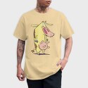Cartoon Retro Cow and Chicken 2, Tricou Barbati (Unisex)
