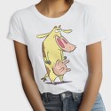 Cartoon Retro Cow and Chicken 2, Tricou Femei
