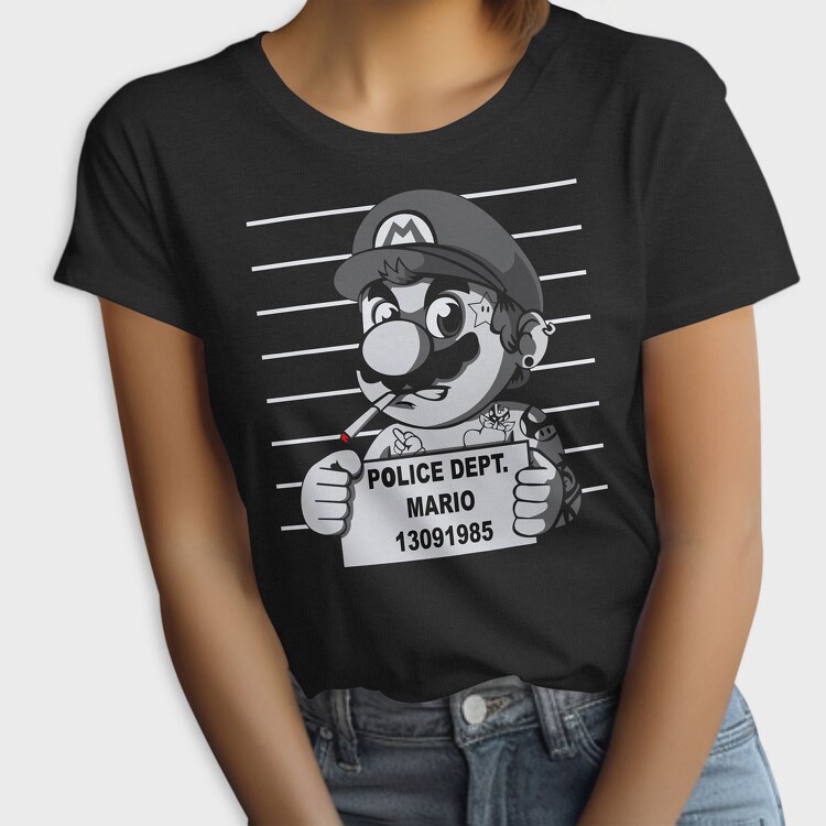 Police Dept Mario Bros, Tricou Femei