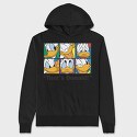 Cartoon Retro Donald Duck 1, Hanorac Oversize Barbati (Unisex)