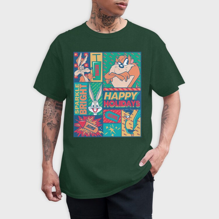 Looney Tunes Happy Holidays, Tricou Barbati (Unisex)