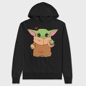 Baby Yoda 18, Hanorac Oversize Barbati (Unisex)