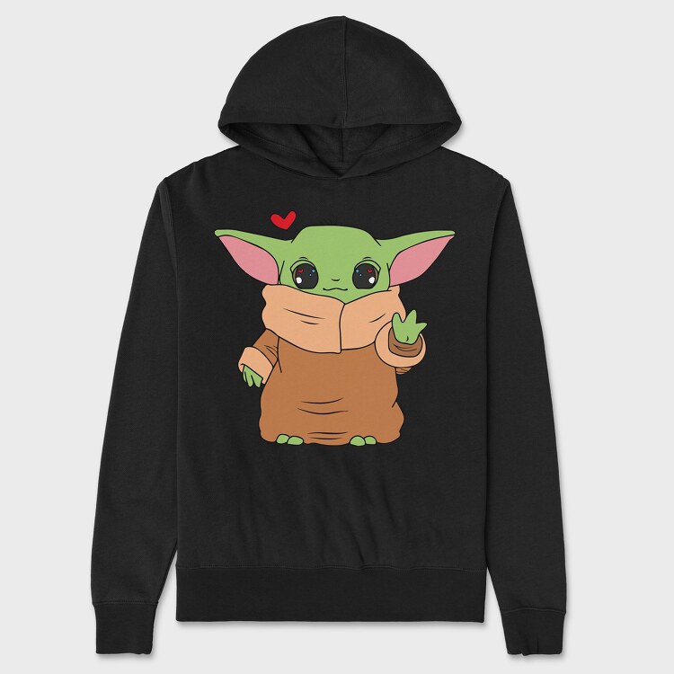 Baby Yoda 18, Hanorac Oversize Barbati (Unisex)