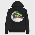 Baby Yoda 2, Hanorac Oversize Barbati (Unisex)