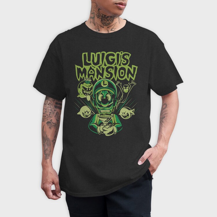 Luigi S Mansion, Tricou Barbati (Unisex)