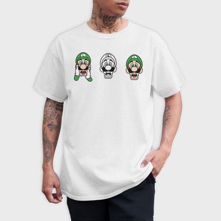 Luigi Scream 1 2, Tricou Barbati (Unisex)