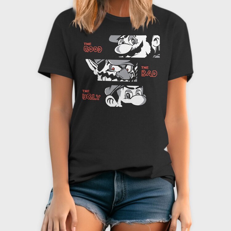 The Good the Bad the Ugly Mario, Tricou Barbati (Unisex)