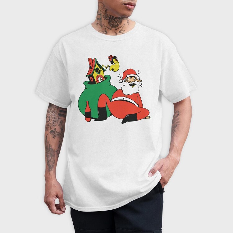 Drunk Santa, Tricou Barbati (Unisex)