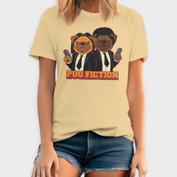 Pug Fiction, Tricou Barbati (Unisex)