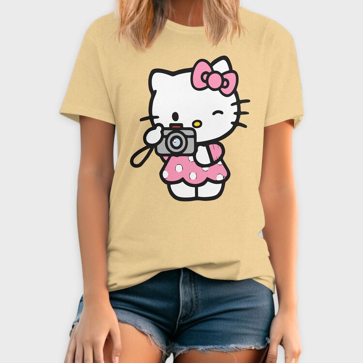 Cartoon Retro Hello Kitty 1, Tricou Barbati (Unisex)