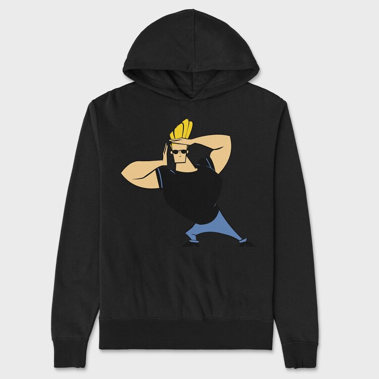 Cartoon Retro Johny Bravo 2, Hanorac Oversize Barbati (Unisex)
