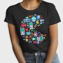 Retro Gaming Pac Man, Tricou Femei