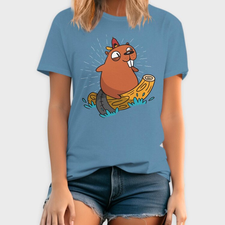 Surfing Beaver, Tricou Barbati (Unisex)