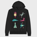 Animals Doing Yoga, Hanorac Oversize Barbati (Unisex)