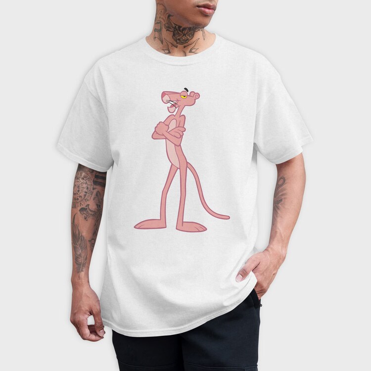 Cartoon Retro Pink Panter 2, Tricou Barbati (Unisex)