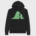 Cute Dinosaur, Hanorac Oversize Barbati (Unisex)