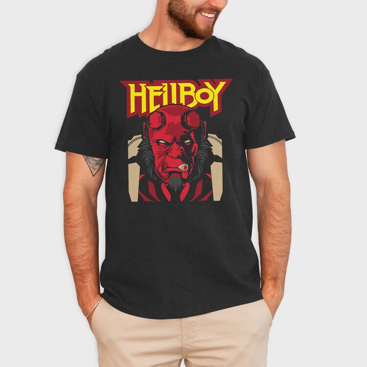 hellboy, Tricou Barbati (Unisex)