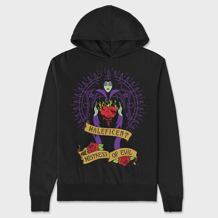 Villanas Disney Malefica C, Hanorac Oversize Barbati (Unisex)