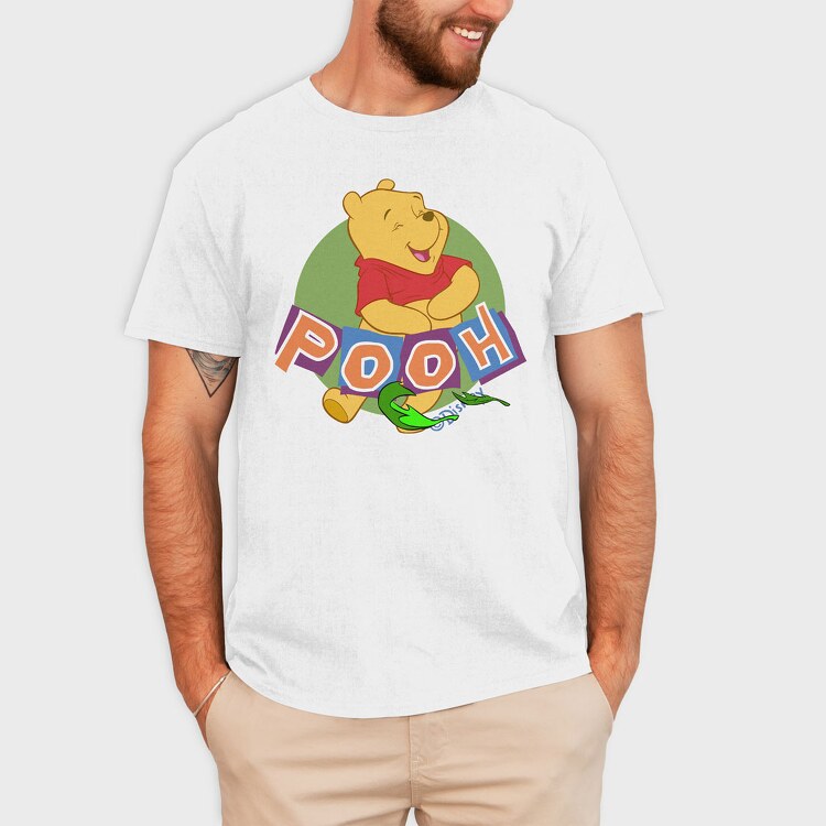 Cartoon Retro Winnie the Pooh 2, Tricou Barbati (Unisex)