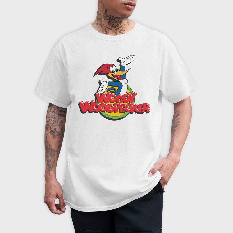 Cartoon Retro Woody Woodpecker 4, Tricou Barbati (Unisex)