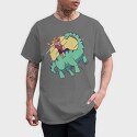 Cowboy on Dinosaur, Tricou Barbati (Unisex)