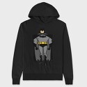 Cartoon Retro Batman 5, Hanorac Oversize Barbati (Unisex)